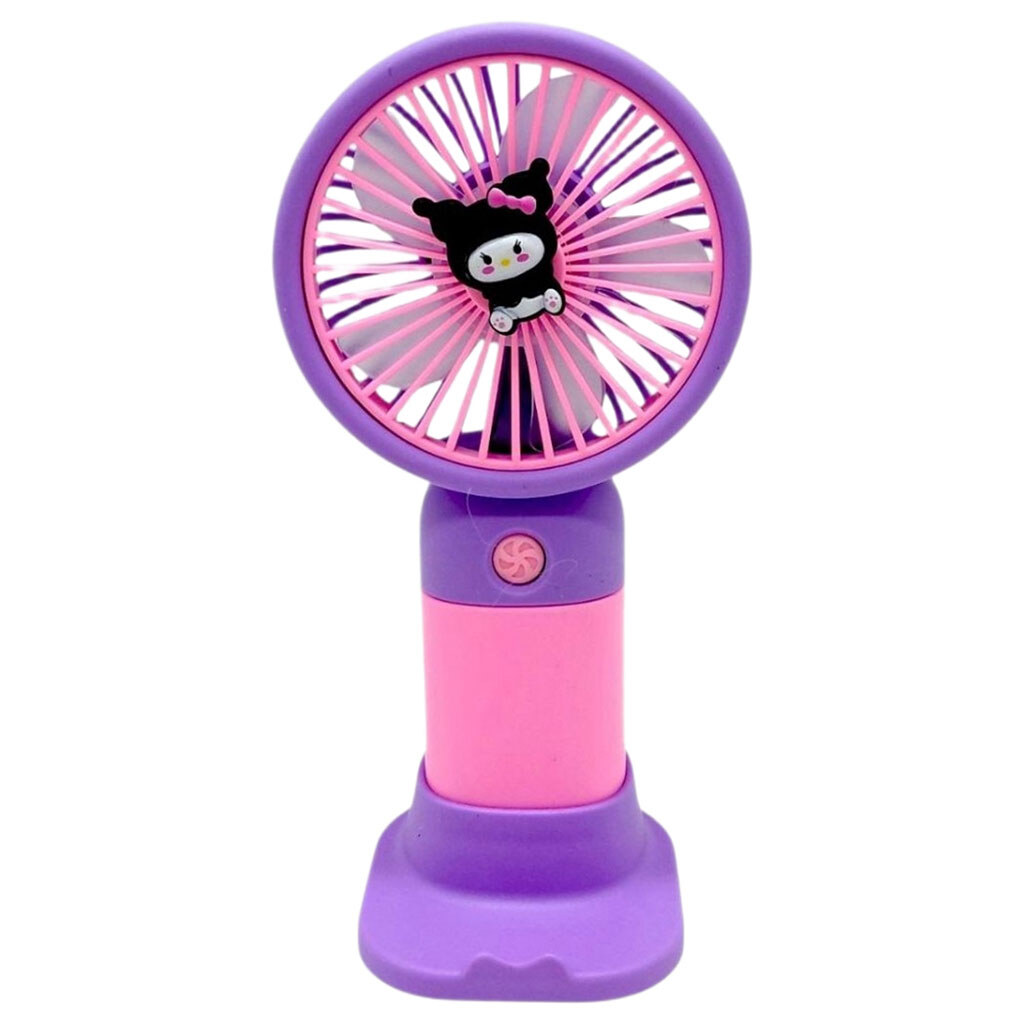 Вентилятор "Sanrio: Kuromi / Куроми, Аниме / Anime", аккумулятор 14.2V, USB, легкий корпус, низкий шум, подставка, в коробке, Mic - № 1 Вентилятор "Sanrio: Kuromi / Куроми, Аниме / Anime", аккумулятор 14.2V, USB, легкий корпус, низкий шум, подставка, в коробке, Mic - № 1