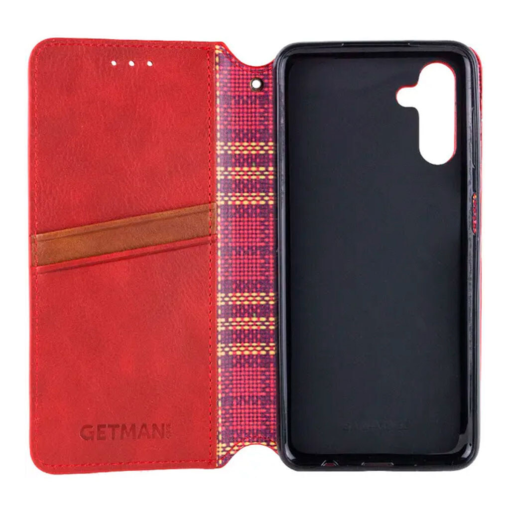 Чохол (книжка) Samsung A165 Galaxy A16 / A166 Galaxy A16 5G, GETMAN Cubic, Червоний - № 3 Чохол (книжка) Samsung A165 Galaxy A16 / A166 Galaxy A16 5G, GETMAN Cubic, Червоний - № 3