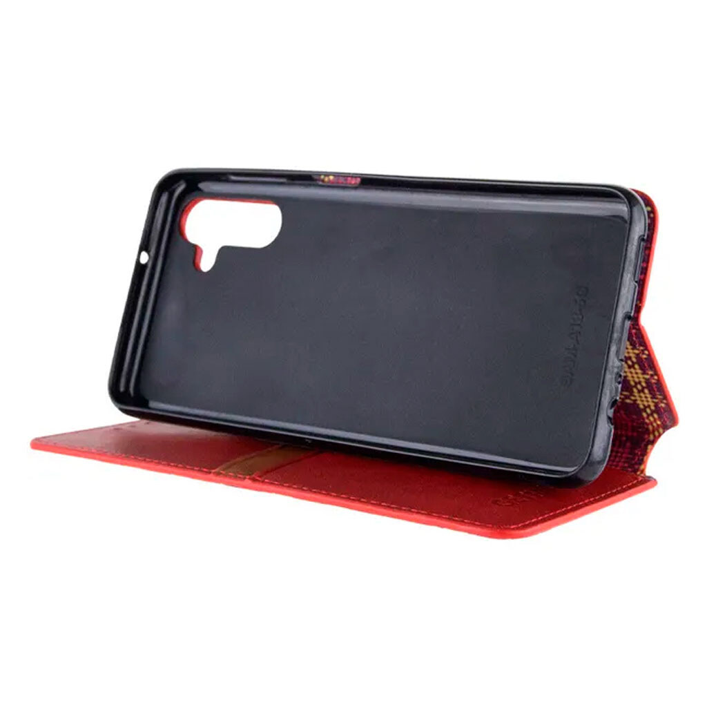 Чохол (книжка) Samsung A165 Galaxy A16 / A166 Galaxy A16 5G, GETMAN Cubic, Червоний - № 4 Чохол (книжка) Samsung A165 Galaxy A16 / A166 Galaxy A16 5G, GETMAN Cubic, Червоний - № 4