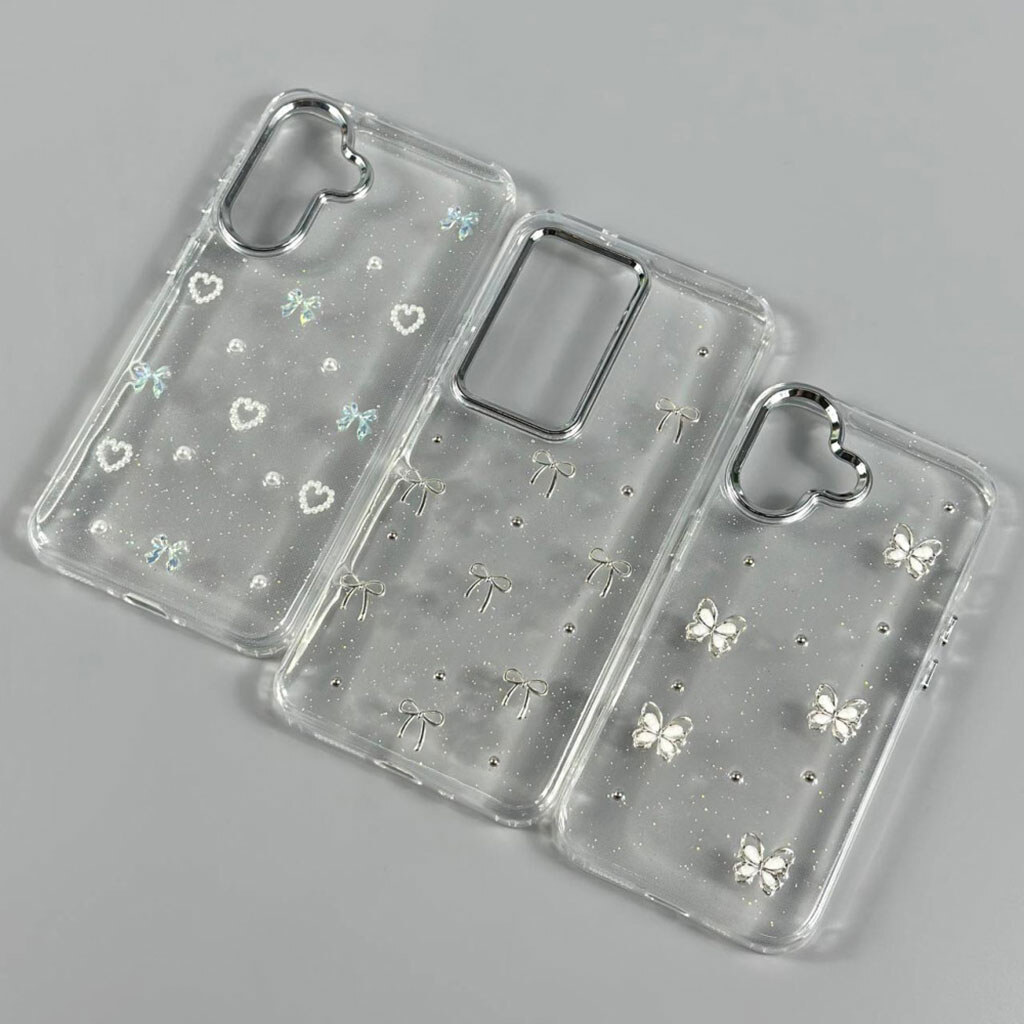 Чохол (накладка) Apple iPhone 13 Pro, Shiny Crystal Colored Bow, Black Bows, Малюнок - № 9 Чохол (накладка) Apple iPhone 13 Pro, Shiny Crystal Colored Bow, Black Bows, Малюнок - № 9