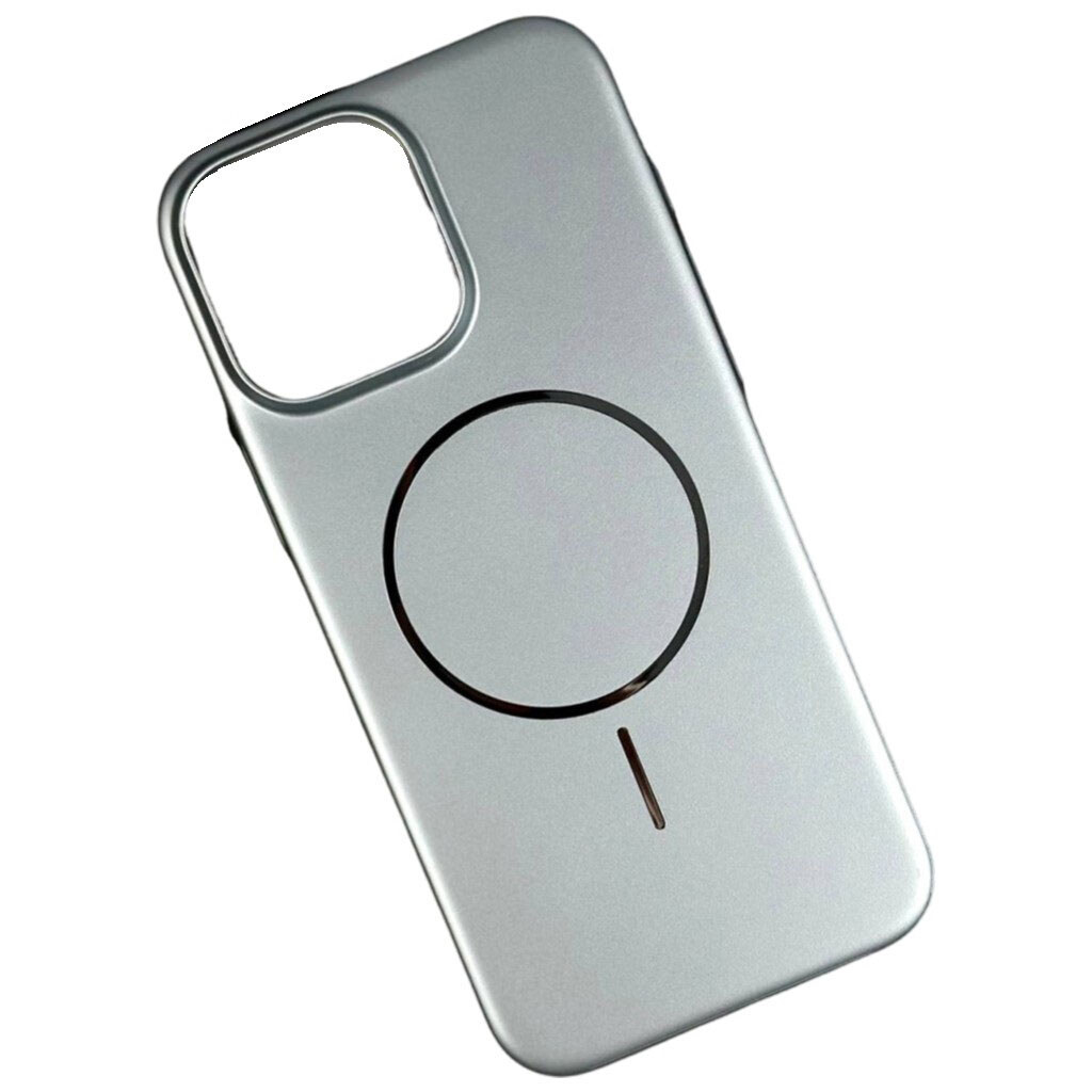 Чехол (накладка) Apple iPhone 12 / iPhone 12 Pro, Smooth Touch, MagSafe, Серебряный - № 1 Чехол (накладка) Apple iPhone 12 / iPhone 12 Pro, Smooth Touch, MagSafe, Серебряный - № 1