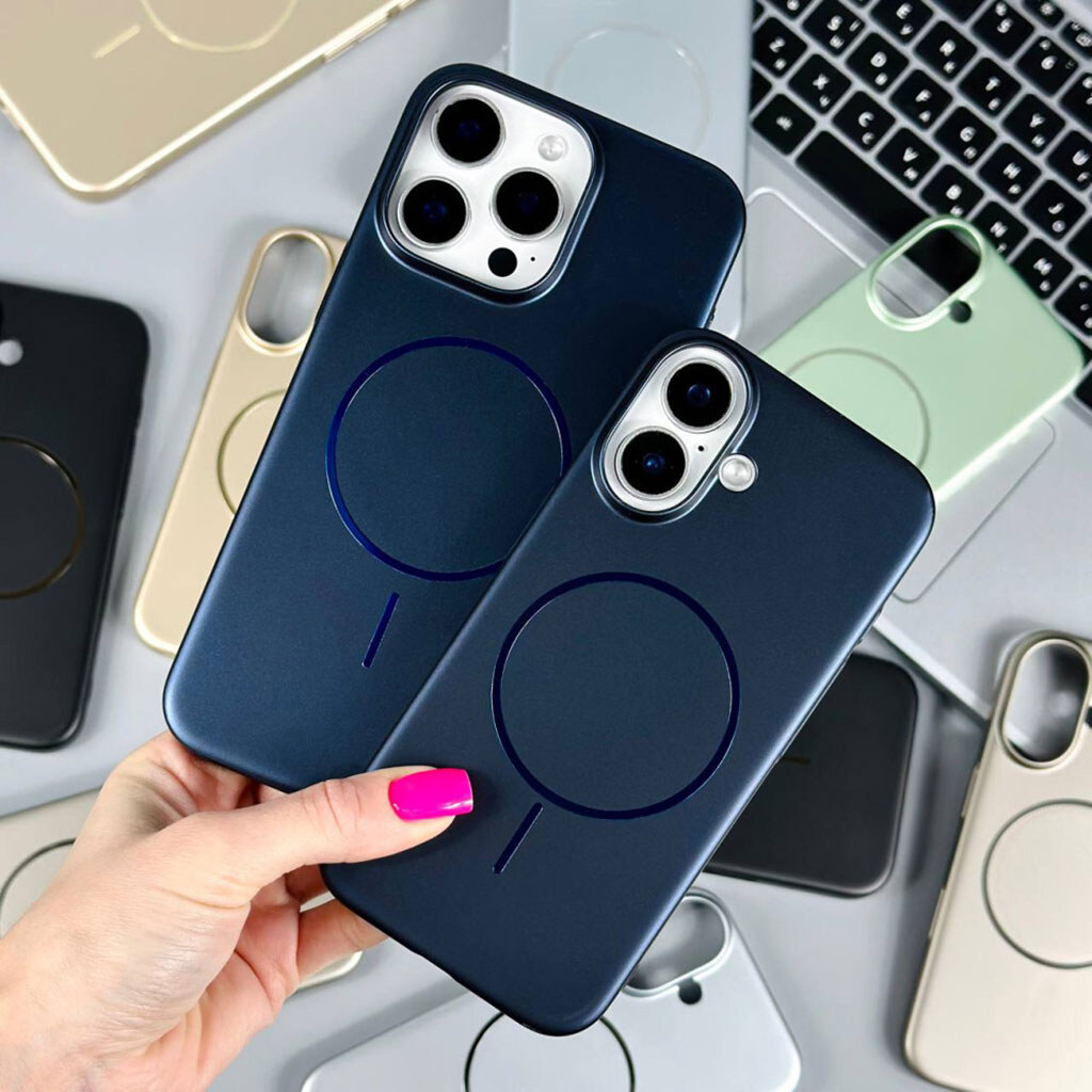 Чехол (накладка) Apple iPhone 16 Pro, Smooth Touch, MagSafe, Зеленый - № 6 Чехол (накладка) Apple iPhone 16 Pro, Smooth Touch, MagSafe, Зеленый - № 6