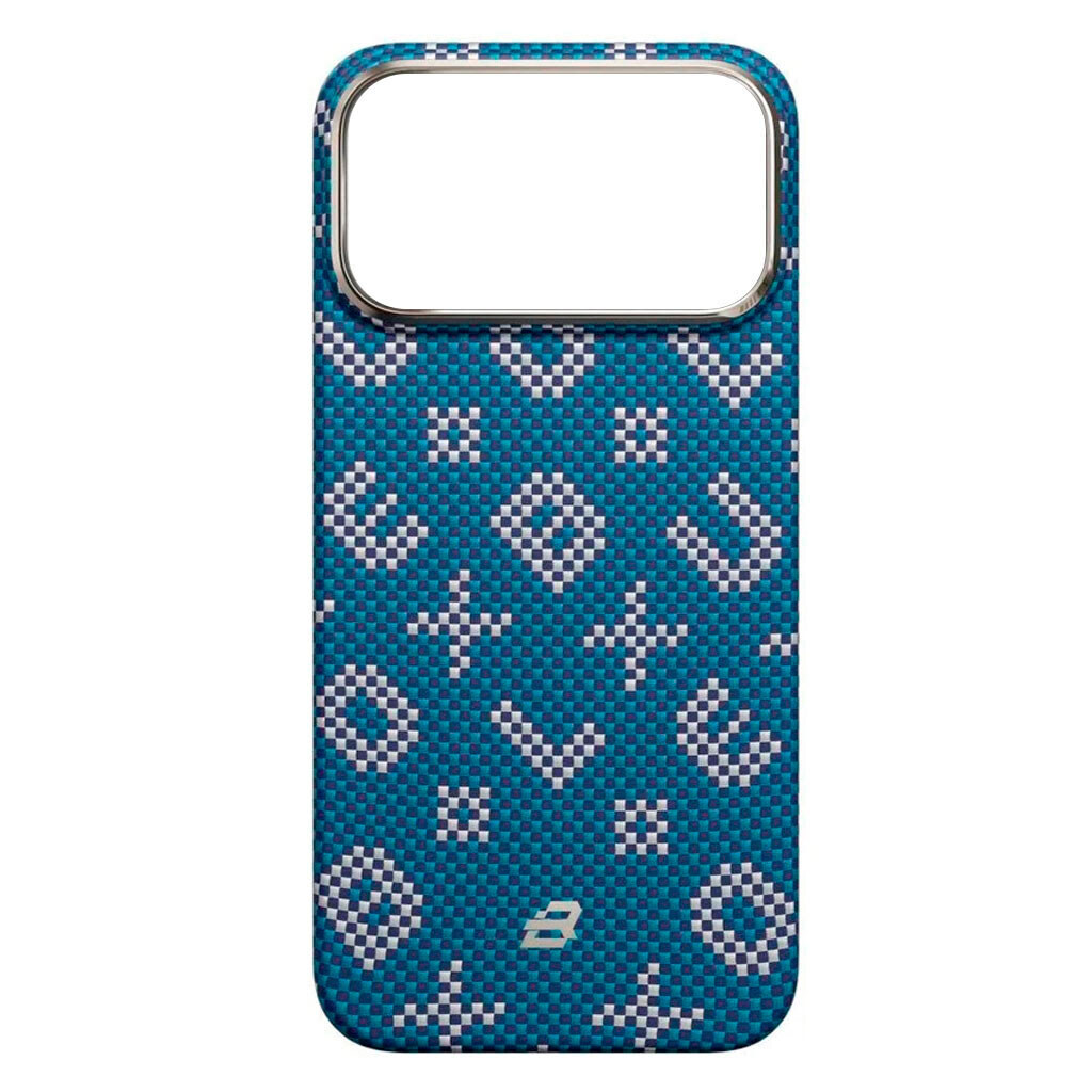 Чохол (накладка) Apple iPhone 17 Pro Max, Blueo Gilded Tactile Woven, MagSafe, Синій - № 1 Чохол (накладка) Apple iPhone 17 Pro Max, Blueo Gilded Tactile Woven, MagSafe, Синій - № 1