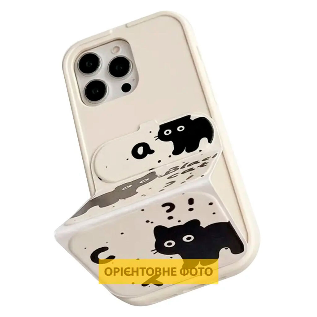 Чохол (накладка) Apple iPhone 17, Epik Panel Stand, Black Cat, Малюнок - № 3 Чохол (накладка) Apple iPhone 17, Epik Panel Stand, Black Cat, Малюнок - № 3