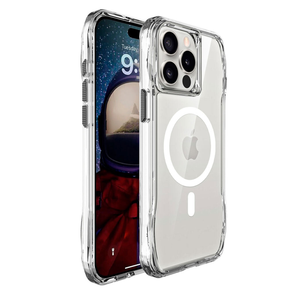 Чохол (накладка) Apple iPhone 15 Pro Max, Space Octagon, MagSafe, Прозорий - № 1 Чохол (накладка) Apple iPhone 15 Pro Max, Space Octagon, MagSafe, Прозорий - № 1