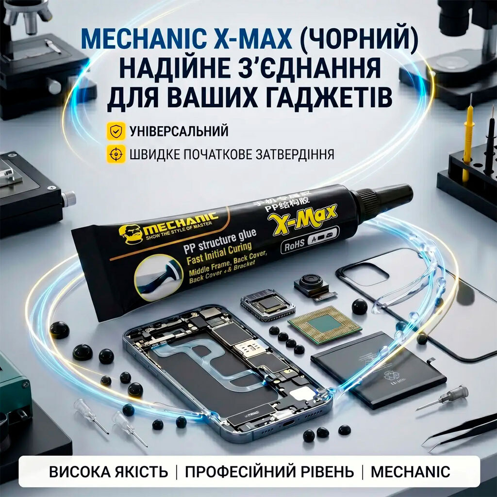 Клей Mechanic PP X-MAX, 15 мл., Черный - № 3 Клей Mechanic PP X-MAX, 15 мл., Черный - № 3