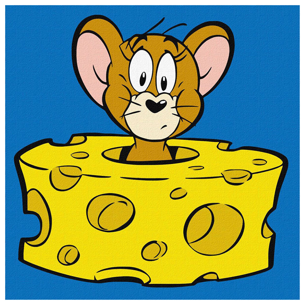 Картина по номерам для детей WB "Tom and Jerry: Любитель сыра", 25х25 см, Ідейка - № 1 Картина по номерам для детей WB "Tom and Jerry: Любитель сыра", 25х25 см, Ідейка - № 1