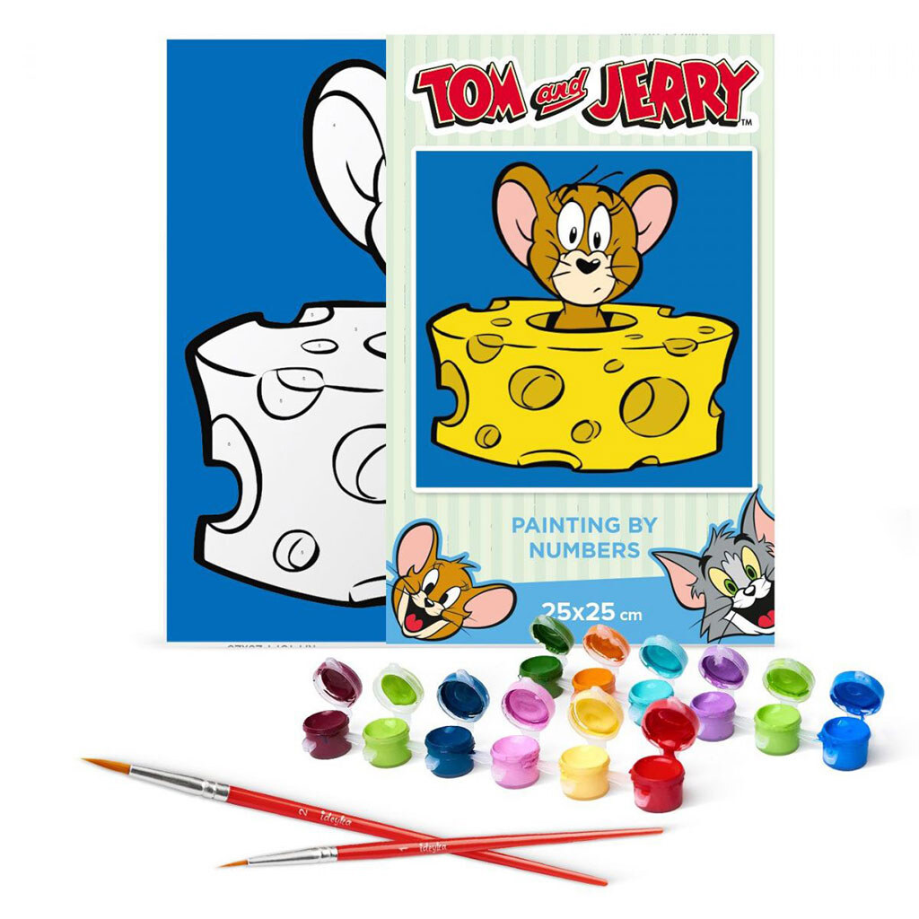 Картина по номерам для детей WB "Tom and Jerry: Любитель сыра", 25х25 см, Ідейка - № 3 Картина по номерам для детей WB "Tom and Jerry: Любитель сыра", 25х25 см, Ідейка - № 3