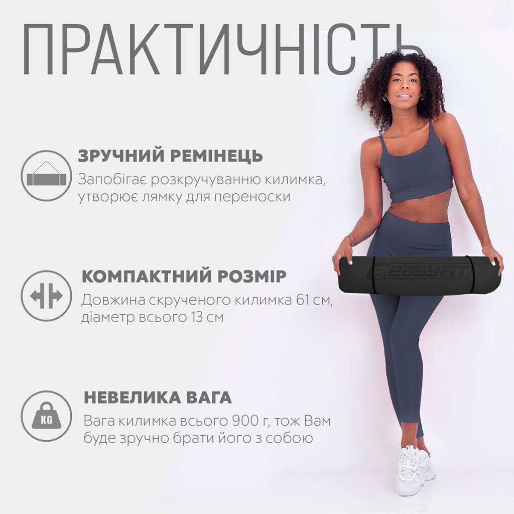 Коврик для йоги и фитнеса , TPE+TC, 6 мм, двухслойный + Чехол черный с красным - № 2 Коврик для йоги и фитнеса , TPE+TC, 6 мм, двухслойный + Чехол черный с красным - № 2