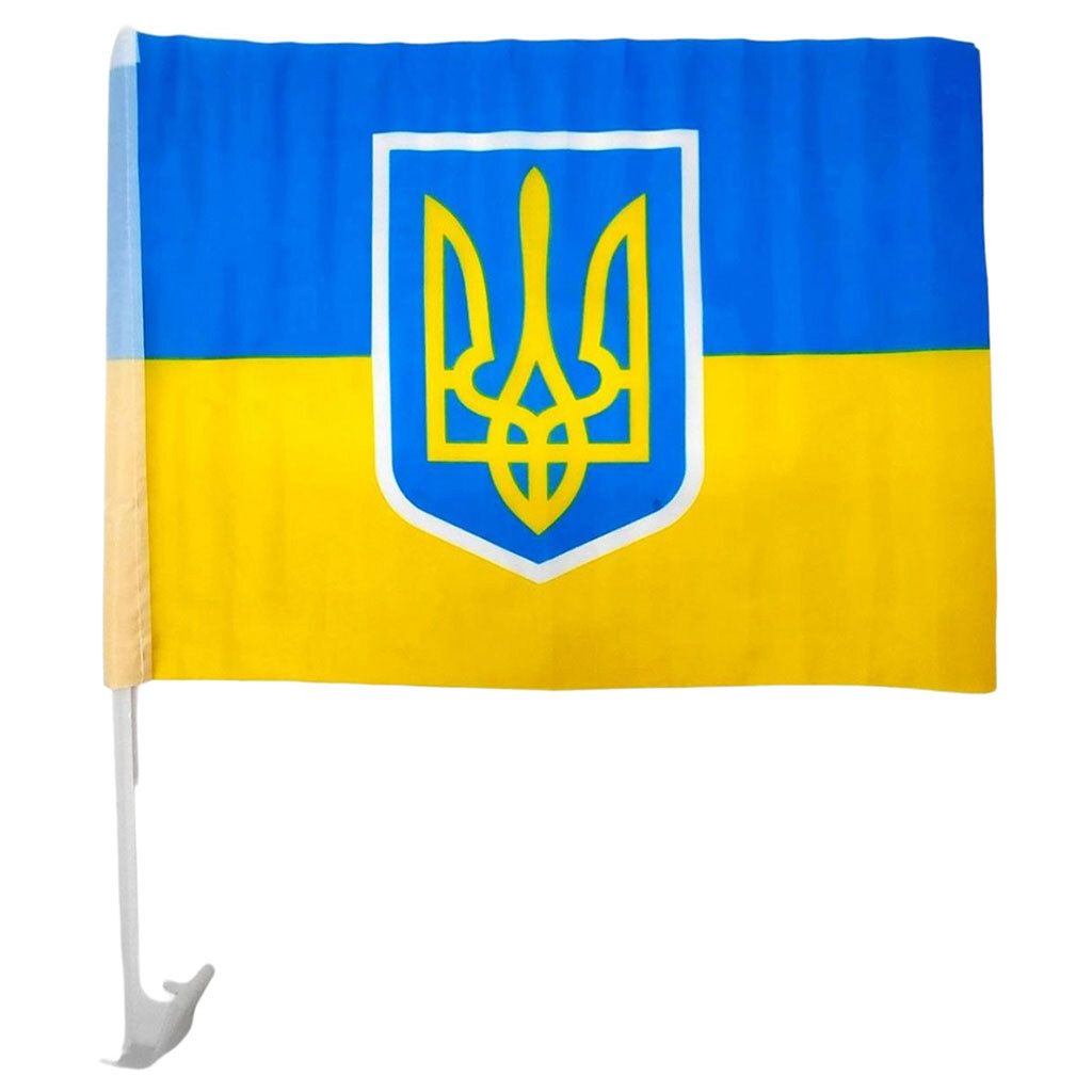 Флаг Украины автомобильный, 45x30 см - № 1 Флаг Украины автомобильный, 45x30 см - № 1