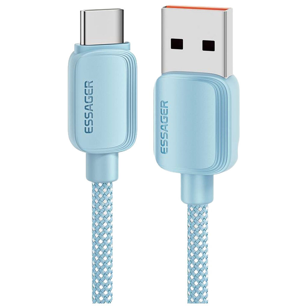Кабель Essager Breeze EXC7A-WL03-P, Type-C, 1.0 м., Синій - № 1 Кабель Essager Breeze EXC7A-WL03-P, Type-C, 1.0 м., Синій - № 1