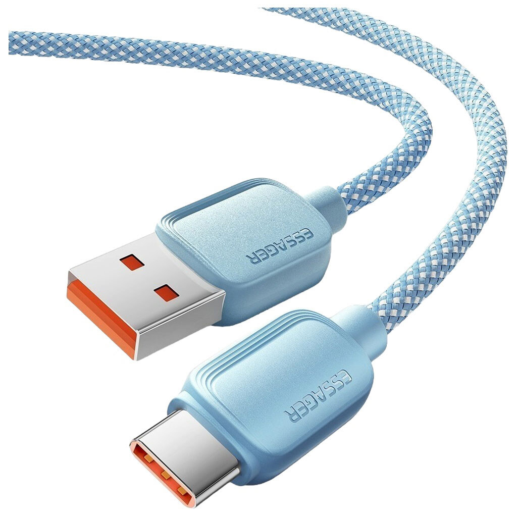 Кабель Essager Breeze EXC7A-WL03-P, Type-C, 1.0 м., Синій - № 3 Кабель Essager Breeze EXC7A-WL03-P, Type-C, 1.0 м., Синій - № 3