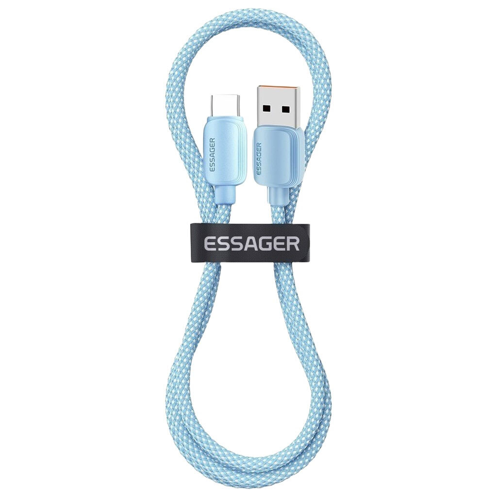 Кабель Essager Breeze EXC7A-WL03-P, Type-C, 1.0 м., Синій - № 4 Кабель Essager Breeze EXC7A-WL03-P, Type-C, 1.0 м., Синій - № 4