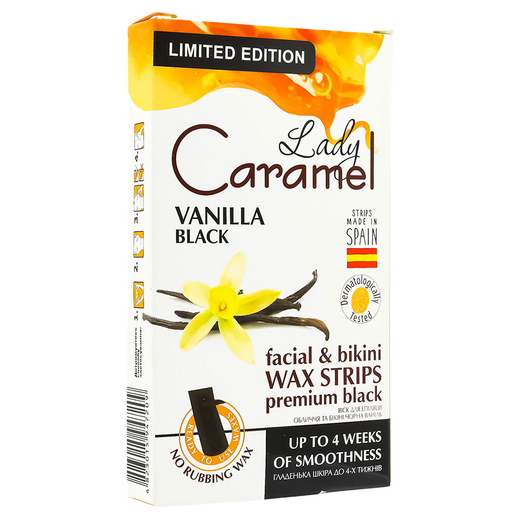 Смужки воскові для епіляції обличчя, бікіні Lady Caramel "Чорна ваніль", 12 шт/уп. - № 2 Смужки воскові для епіляції обличчя, бікіні Lady Caramel "Чорна ваніль", 12 шт/уп. - № 2