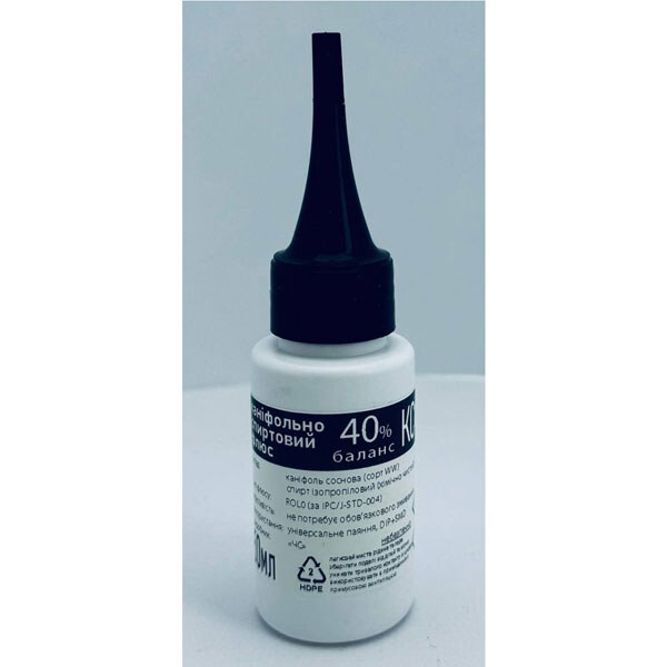 Флюс паяльный КСФ 40% (ROL0) "баланс" 50мл с носиком тара HDPE - № 1 Флюс паяльный КСФ 40% (ROL0) "баланс" 50мл с носиком тара HDPE - № 1