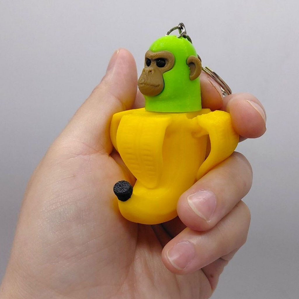 Брелок "БРЕЙНРОТ / ШИМПАНЗІНІ БАНАНІНІ / KEYCHAIN", 3d друк, Mic - № 2 Брелок "БРЕЙНРОТ / ШИМПАНЗІНІ БАНАНІНІ / KEYCHAIN", 3d друк, Mic - № 2