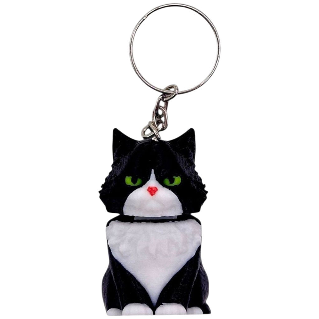 Брелок "Котик с пружиной / KEYCHAIN", 3d печать, Mic - № 1 Брелок "Котик с пружиной / KEYCHAIN", 3d печать, Mic - № 1