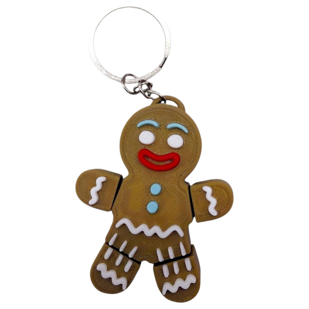 Брелок "Мужчина-печенье / KEYCHAIN", Вид 2, 3d печать, Mic - № 1 Брелок "Мужчина-печенье / KEYCHAIN", Вид 2, 3d печать, Mic - № 1