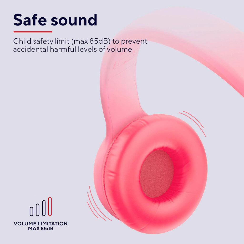 Bluetooth-гарнитура Trust On-ear Nouna Kids, С микрофоном, Стерео, Розовый - № 10 Bluetooth-гарнитура Trust On-ear Nouna Kids, С микрофоном, Стерео, Розовый - № 10