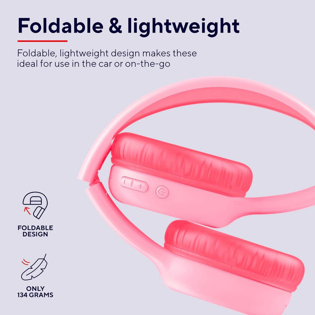 Bluetooth-гарнитура Trust On-ear Nouna Kids, С микрофоном, Стерео, Розовый - № 13 Bluetooth-гарнитура Trust On-ear Nouna Kids, С микрофоном, Стерео, Розовый - № 13