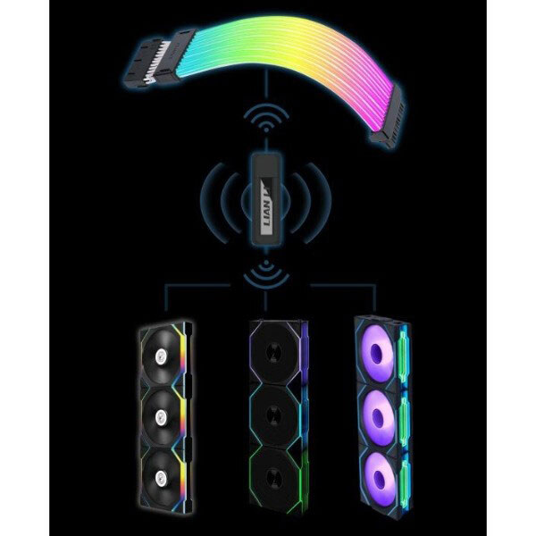 Вентилятор Lian Li Uni Fan SL-INF Wireless 120-3 Reverse Blade, Черный - № 9 Вентилятор Lian Li Uni Fan SL-INF Wireless 120-3 Reverse Blade, Черный - № 9