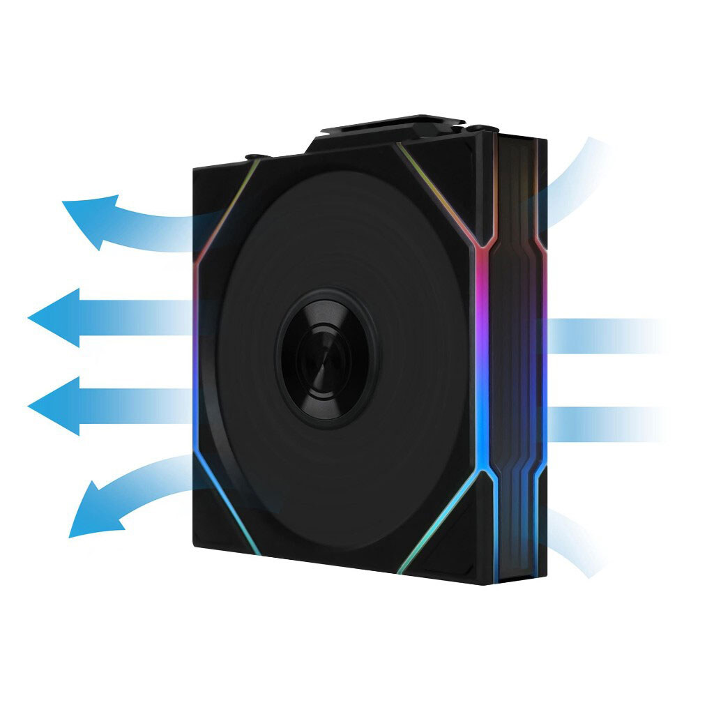 Вентилятор Lian Li Uni Fan TL Wireless Reverse 120-3, Черный - № 5 Вентилятор Lian Li Uni Fan TL Wireless Reverse 120-3, Черный - № 5