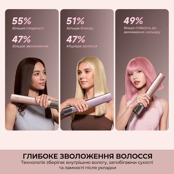 Випрямляч для волосся Dreame Aero Straight Pro, Рожевий - № 2 Випрямляч для волосся Dreame Aero Straight Pro, Рожевий - № 2