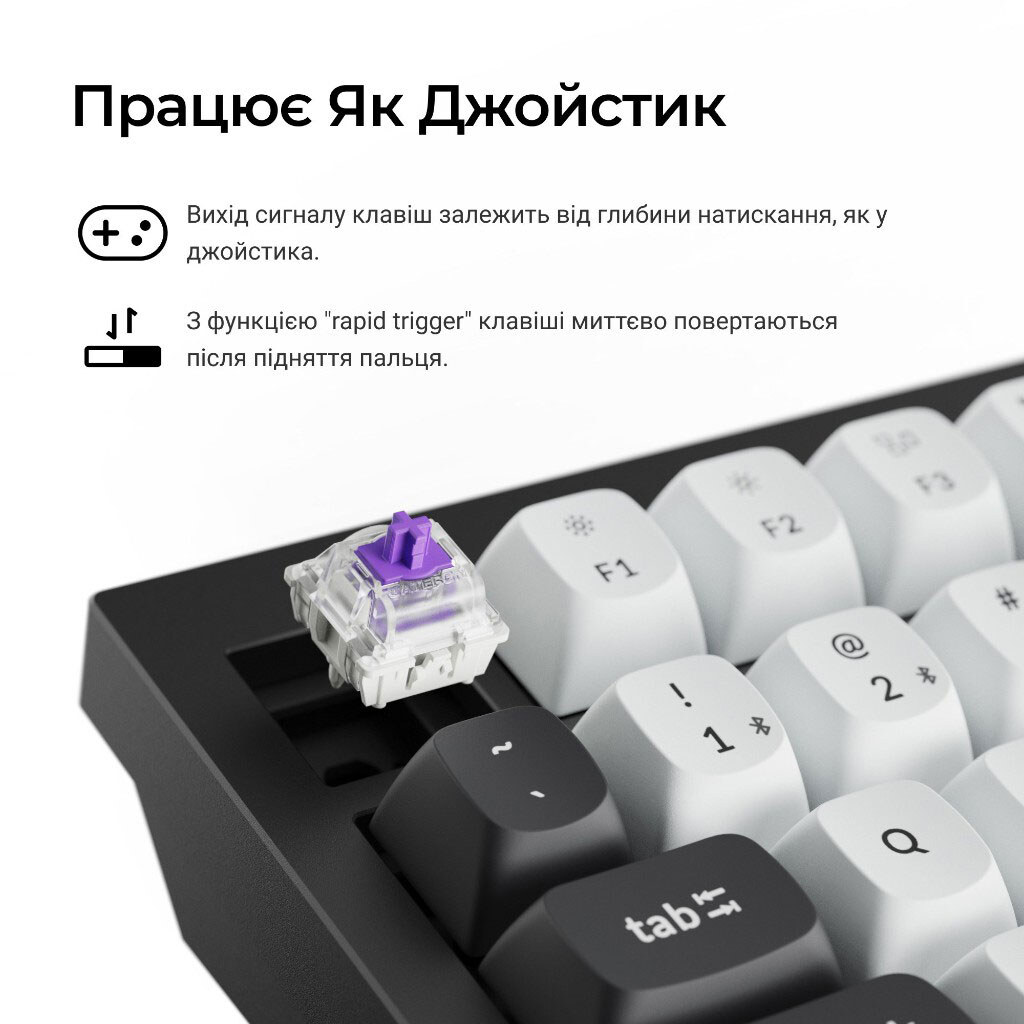 Клавіатура Keychron Q1 HE, Чорний - № 10 Клавіатура Keychron Q1 HE, Чорний - № 10