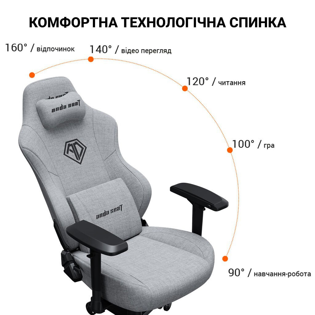 Кресло для геймеров Seat Phantom 3 Pro, Серый - № 14 Кресло для геймеров Seat Phantom 3 Pro, Серый - № 14