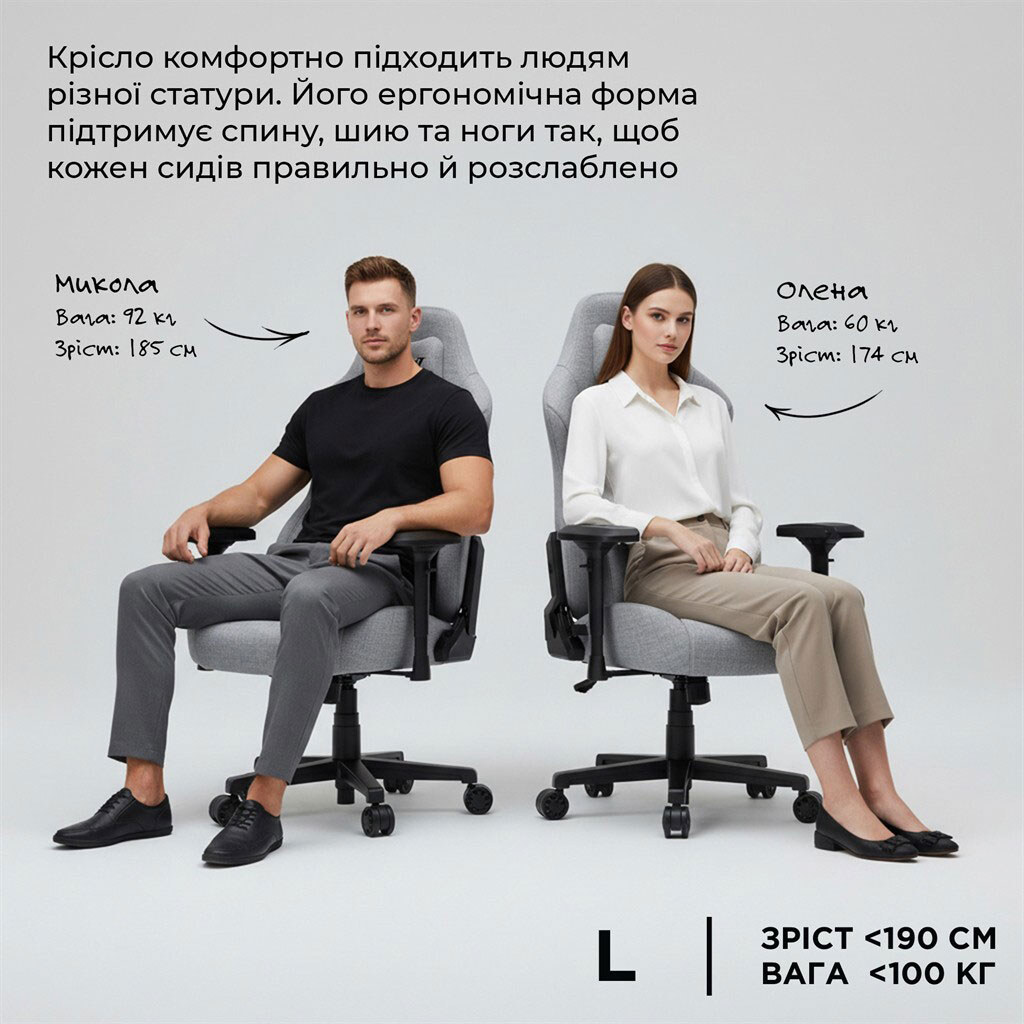 Кресло для геймеров Seat Phantom 3 Pro, Серый - № 18 Кресло для геймеров Seat Phantom 3 Pro, Серый - № 18