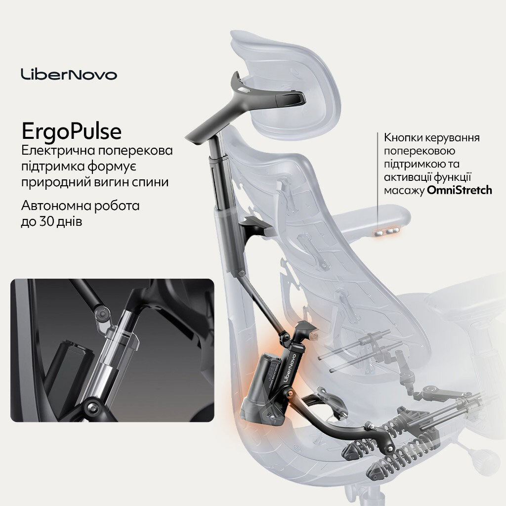 Крісло офісне LiberNovo Omni, Чорний - № 11 Крісло офісне LiberNovo Omni, Чорний - № 11