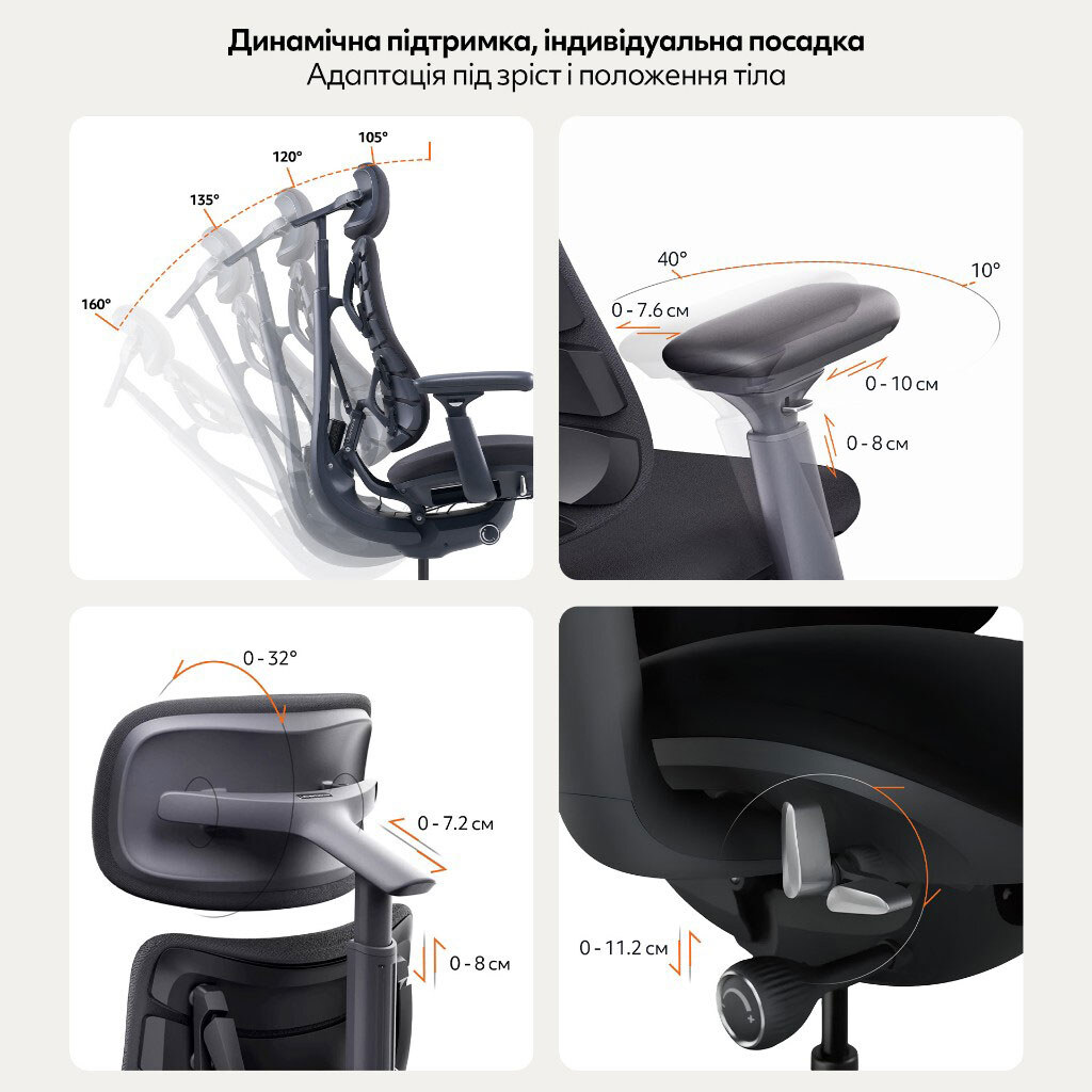 Крісло офісне LiberNovo Omni, Чорний - № 14 Крісло офісне LiberNovo Omni, Чорний - № 14