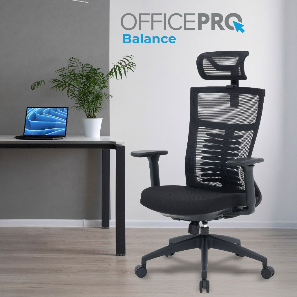 Офісне крісло OfficePro Balance OC550-B-B-B, Чорний - № 5 Офісне крісло OfficePro Balance OC550-B-B-B, Чорний - № 5