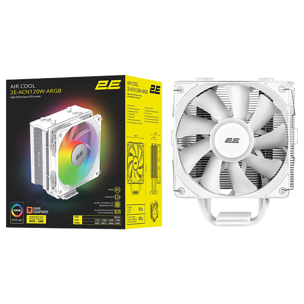 Кулер процессорный 2E Gaming Air Cool, Белый - № 14 Кулер процессорный 2E Gaming Air Cool, Белый - № 14
