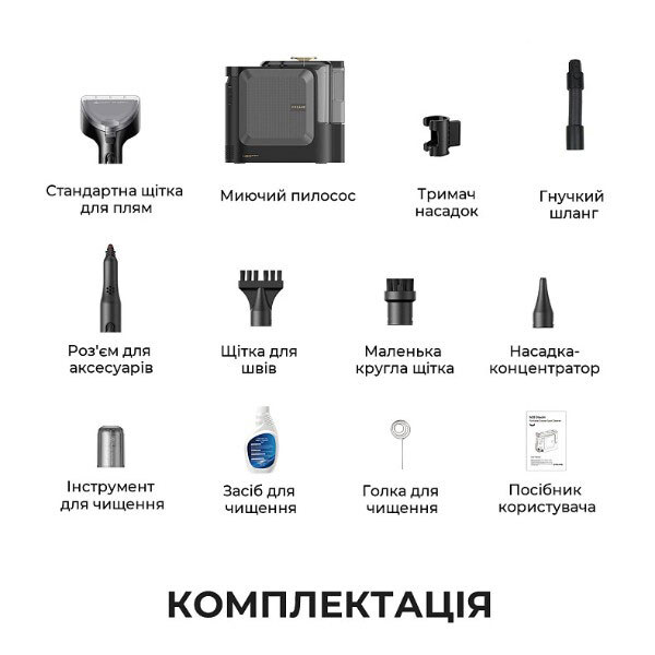 Моющий пылесос Dreame N20 Steam, Черный - № 13 Моющий пылесос Dreame N20 Steam, Черный - № 13