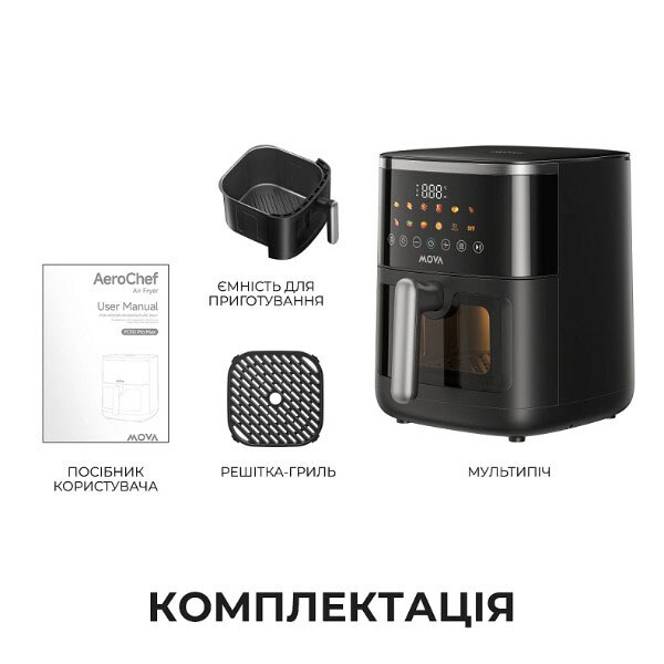 Мультипіч Mova AeroChef FD10 Pro Max, Чорний - № 14 Мультипіч Mova AeroChef FD10 Pro Max, Чорний - № 14