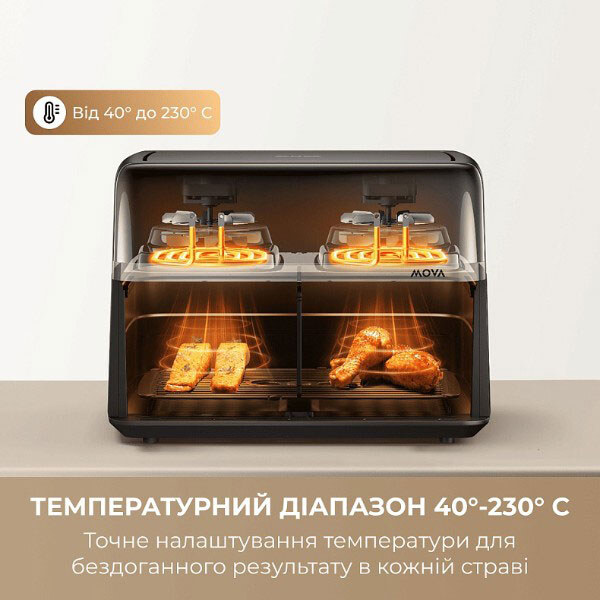 Мультипіч Mova AeroChef FD20s Pro, Чорний - № 10 Мультипіч Mova AeroChef FD20s Pro, Чорний - № 10
