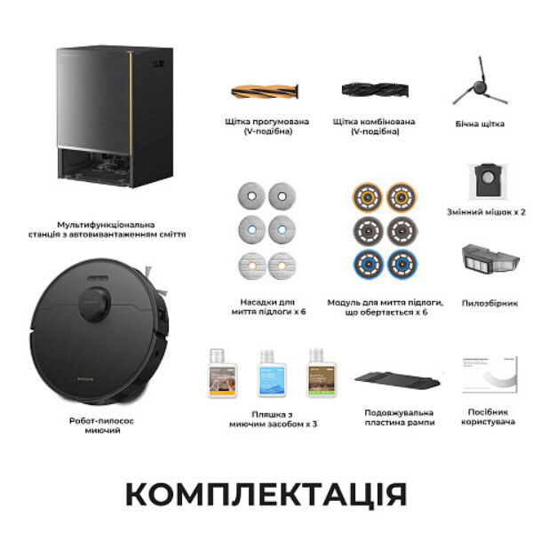 Робот-пилосос Dreame Bot Matrix 10 Pro, Чорний - № 17 Робот-пилосос Dreame Bot Matrix 10 Pro, Чорний - № 17