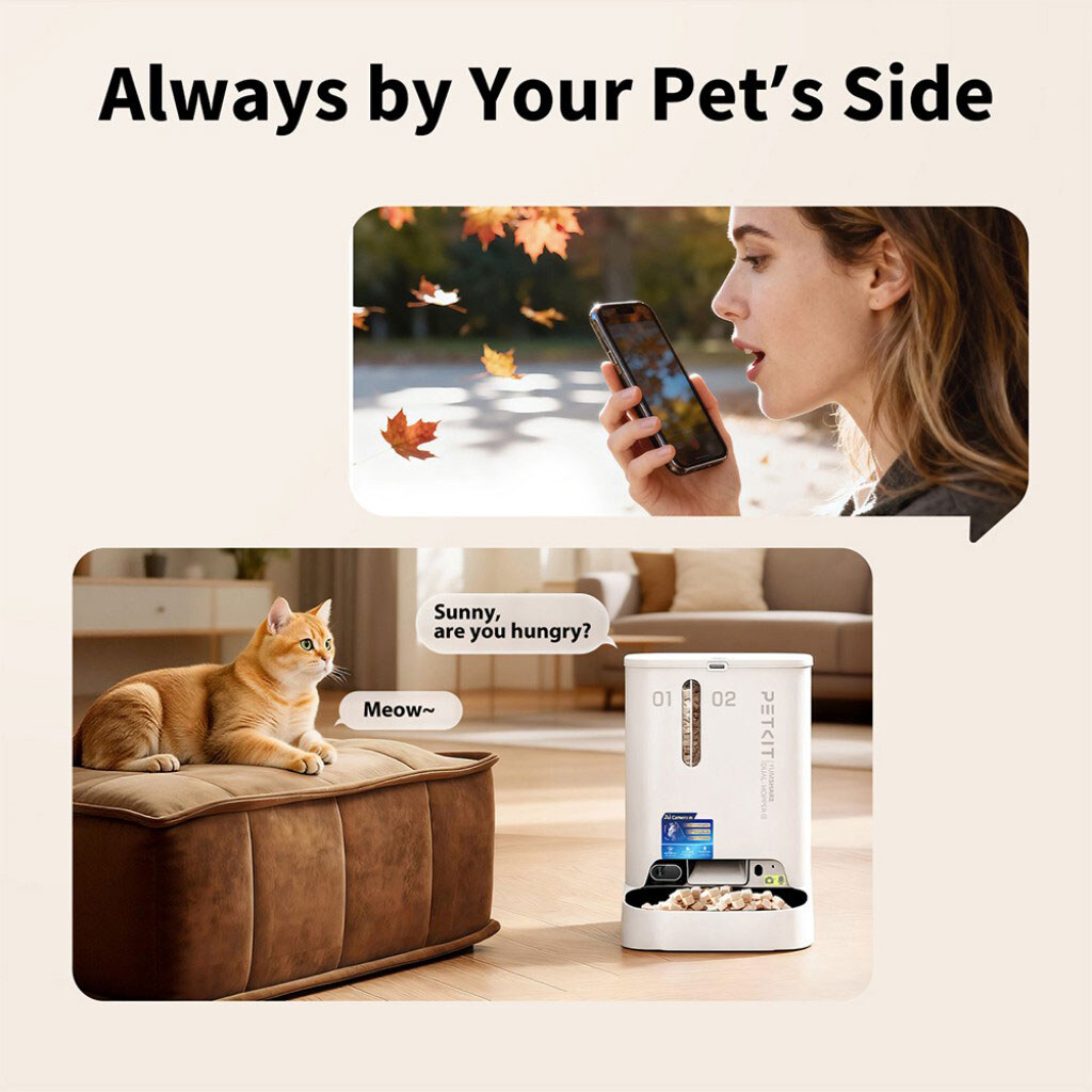 Смарт-кормушка Petkit Yumshare Dual-Hopper 2 with Cam, Белый - № 7 Смарт-кормушка Petkit Yumshare Dual-Hopper 2 with Cam, Белый - № 7