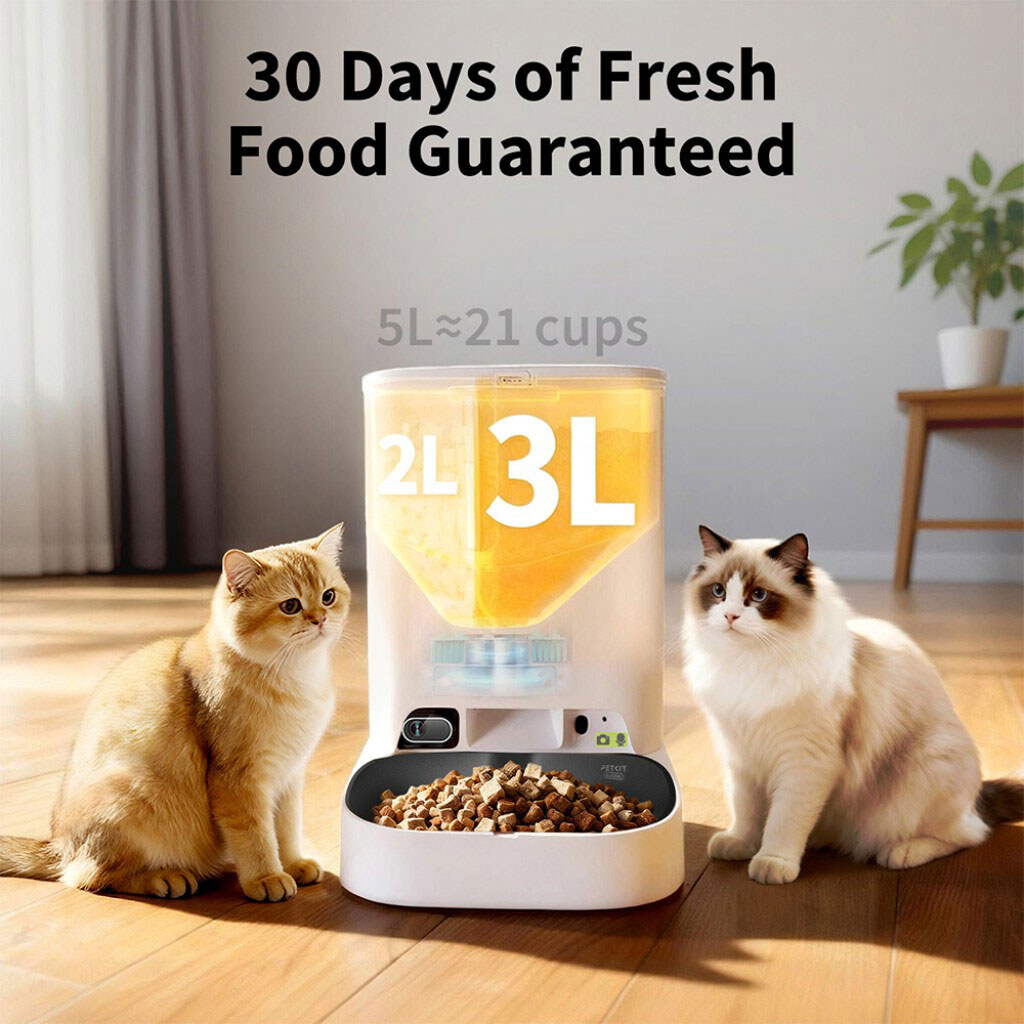 Смарт-кормушка Petkit Yumshare Dual-Hopper 2 with Cam, Белый - № 9 Смарт-кормушка Petkit Yumshare Dual-Hopper 2 with Cam, Белый - № 9