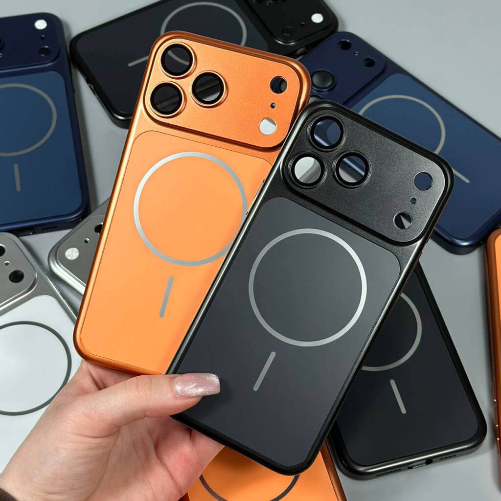 Чехол (накладка) Apple iPhone 16, AG Case, MagSafe, Оранжевый - № 3 Чехол (накладка) Apple iPhone 16, AG Case, MagSafe, Оранжевый - № 3