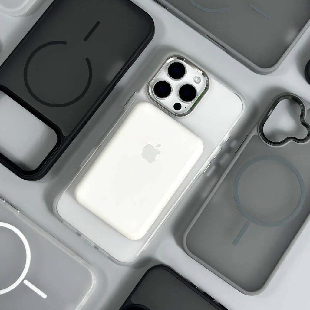 Чехол (накладка) Apple iPhone 17 Pro Max, Air Beats Matte Camera, MagSafe, Белый - № 4 Чехол (накладка) Apple iPhone 17 Pro Max, Air Beats Matte Camera, MagSafe, Белый - № 4