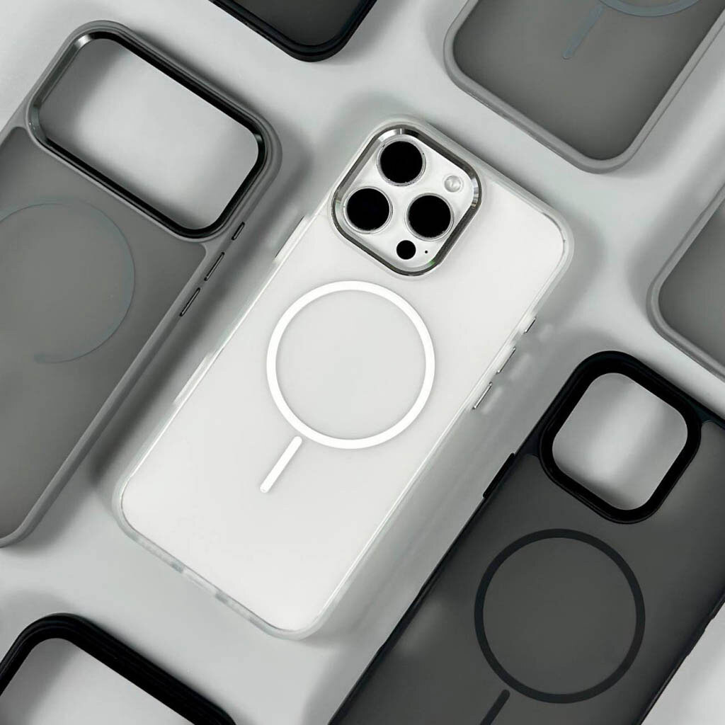 Чехол (накладка) Apple iPhone 17 Pro Max, Air Beats Matte Camera, MagSafe, Белый - № 6 Чехол (накладка) Apple iPhone 17 Pro Max, Air Beats Matte Camera, MagSafe, Белый - № 6