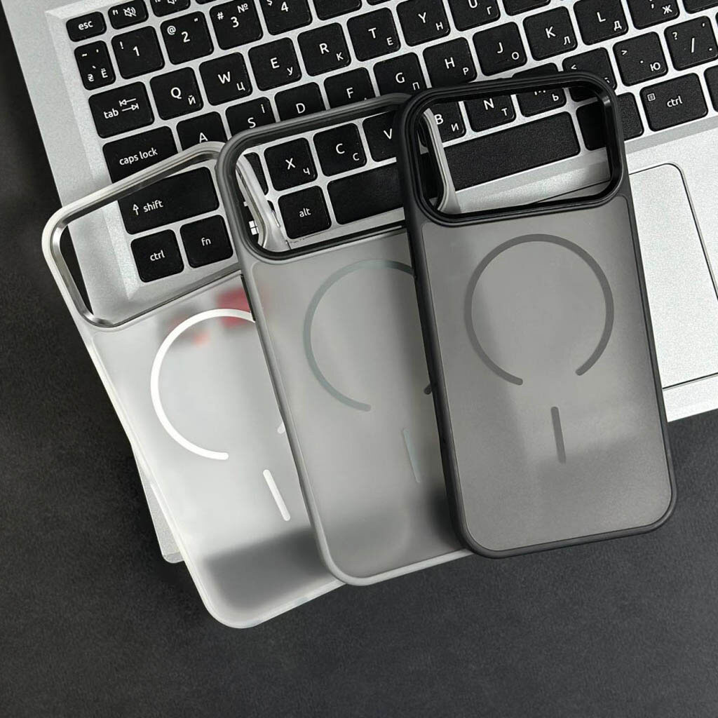 Чехол (накладка) Apple iPhone 17 Pro Max, Air Beats Matte Camera, MagSafe, Серый - № 5 Чехол (накладка) Apple iPhone 17 Pro Max, Air Beats Matte Camera, MagSafe, Серый - № 5