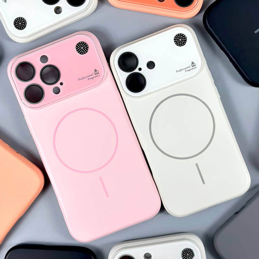 Чохол (накладка) Apple iPhone 16 Pro Max, AG Glass Ароматерапія, MagSafe, Білий - № 5 Чохол (накладка) Apple iPhone 16 Pro Max, AG Glass Ароматерапія, MagSafe, Білий - № 5