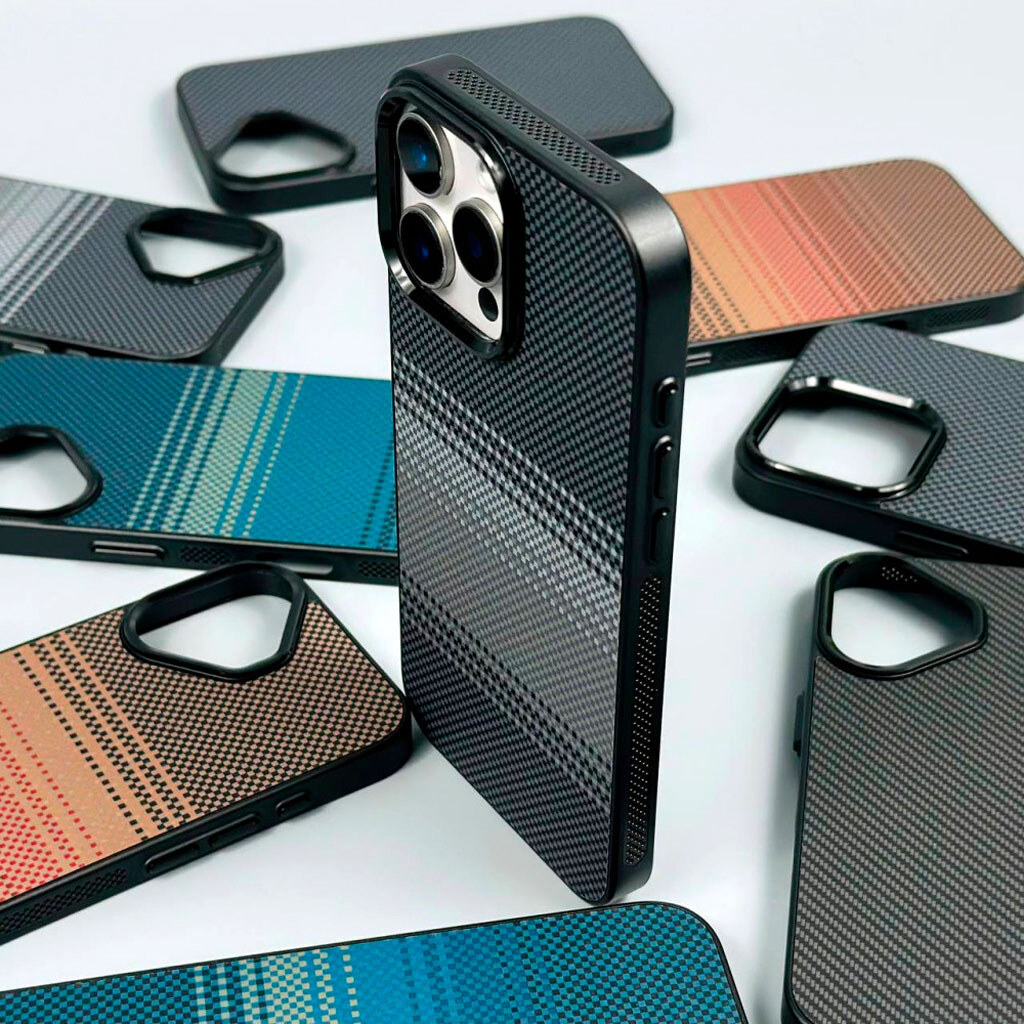 Чохол (накладка) Apple iPhone 13, Slim Hard Carbon, Blue Stripe, Малюнок - № 5 Чохол (накладка) Apple iPhone 13, Slim Hard Carbon, Blue Stripe, Малюнок - № 5
