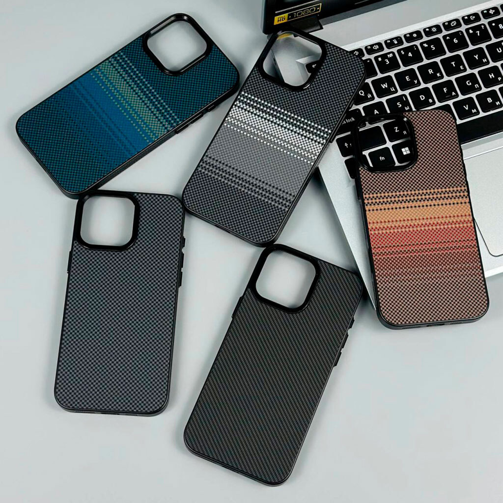 Чохол (накладка) Apple iPhone 13, Slim Hard Carbon, Сірий - № 4 Чохол (накладка) Apple iPhone 13, Slim Hard Carbon, Сірий - № 4