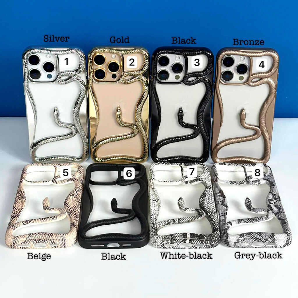 Чехол (накладка) Apple iPhone 13, Soft Snake, Черный - № 8 Чехол (накладка) Apple iPhone 13, Soft Snake, Черный - № 8