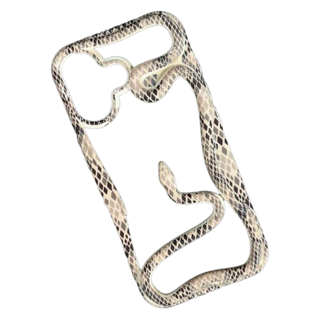 Чехол (накладка) Apple iPhone 14 Pro, Soft Snake, Бежевый - № 1 Чехол (накладка) Apple iPhone 14 Pro, Soft Snake, Бежевый - № 1
