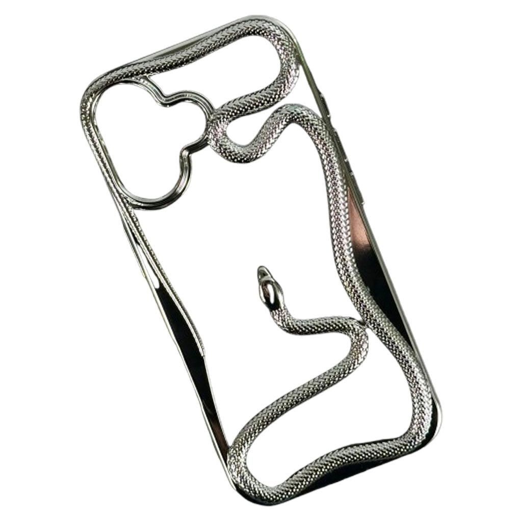 Чохол (накладка) Apple iPhone 15 Pro Max, Soft Snake, Срібний - № 1 Чохол (накладка) Apple iPhone 15 Pro Max, Soft Snake, Срібний - № 1